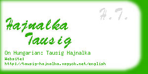 hajnalka tausig business card